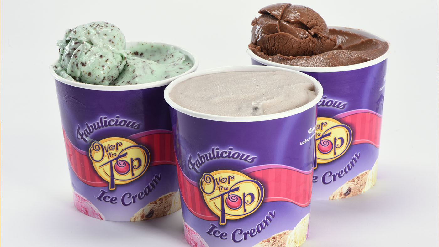 Three quarts of fabulicious Over The Top Ice Cream.