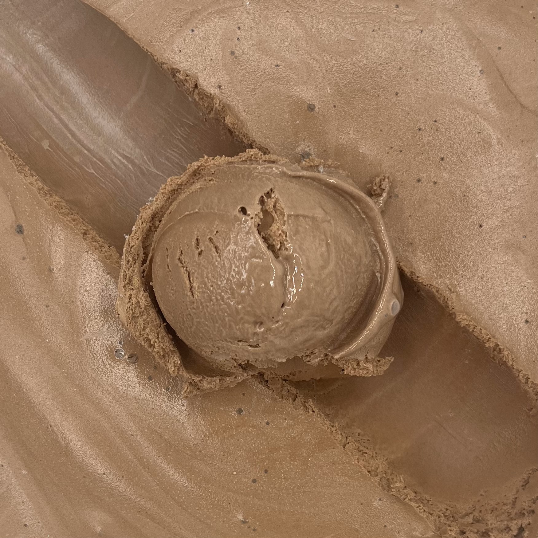 A scoop of Chocolate ice cream